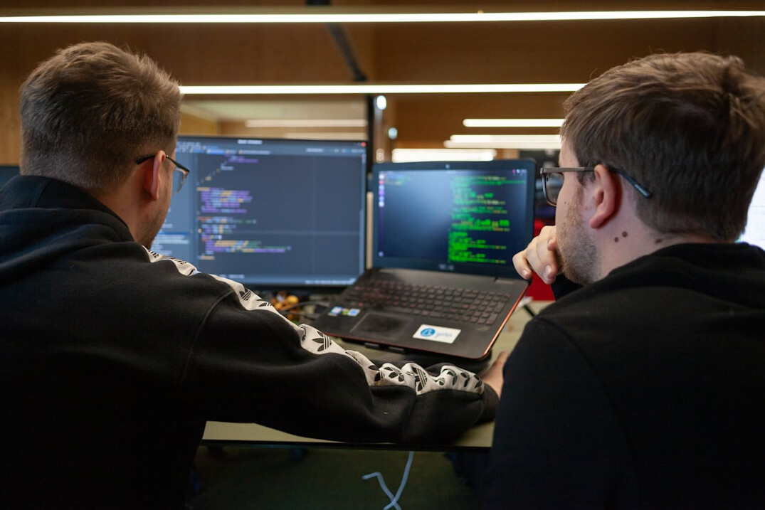 corporate team coding session