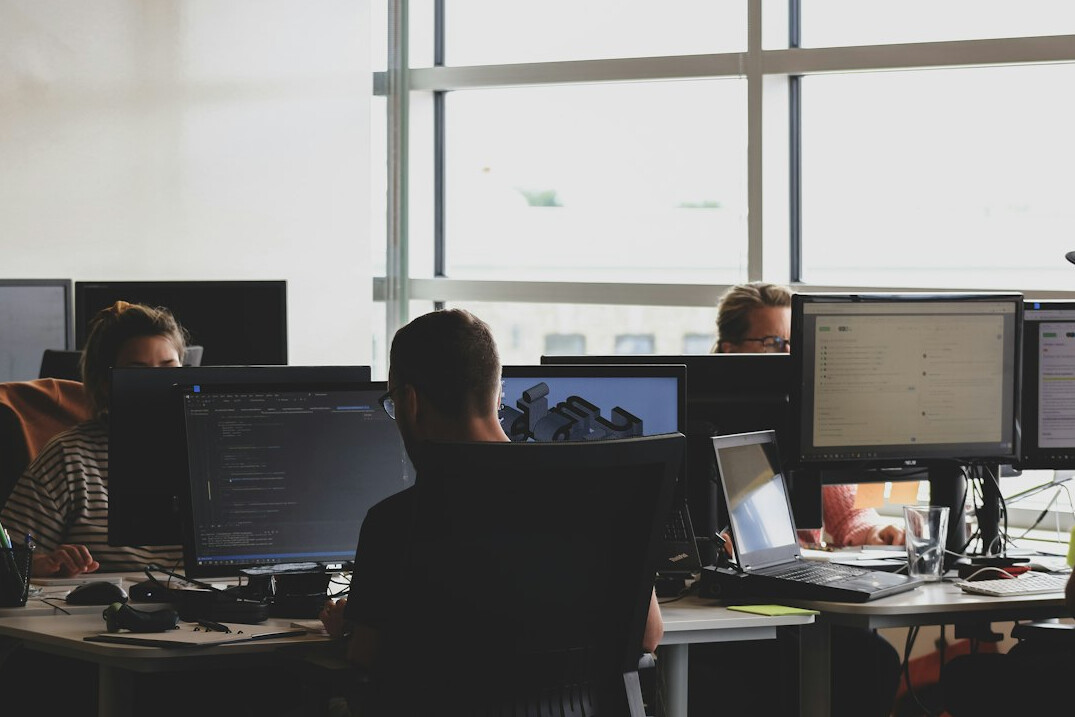 corporate team coding session