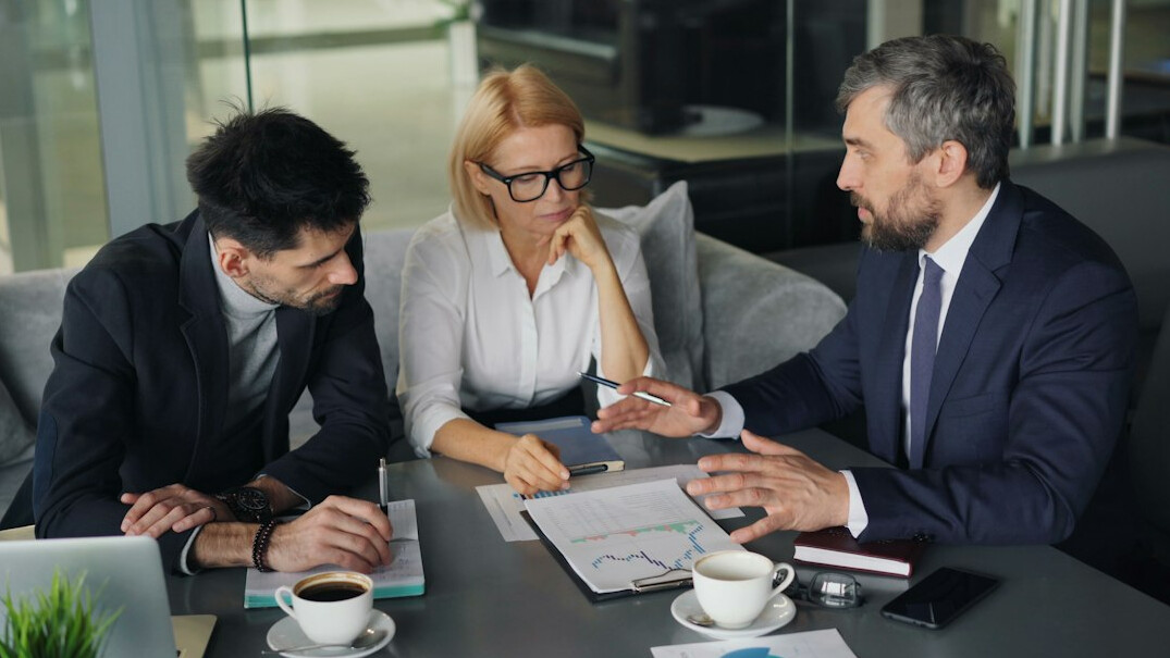 business professionals in meeting